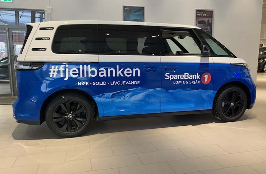 VW ID Buzz mmed dekor fra BKE Grafisk